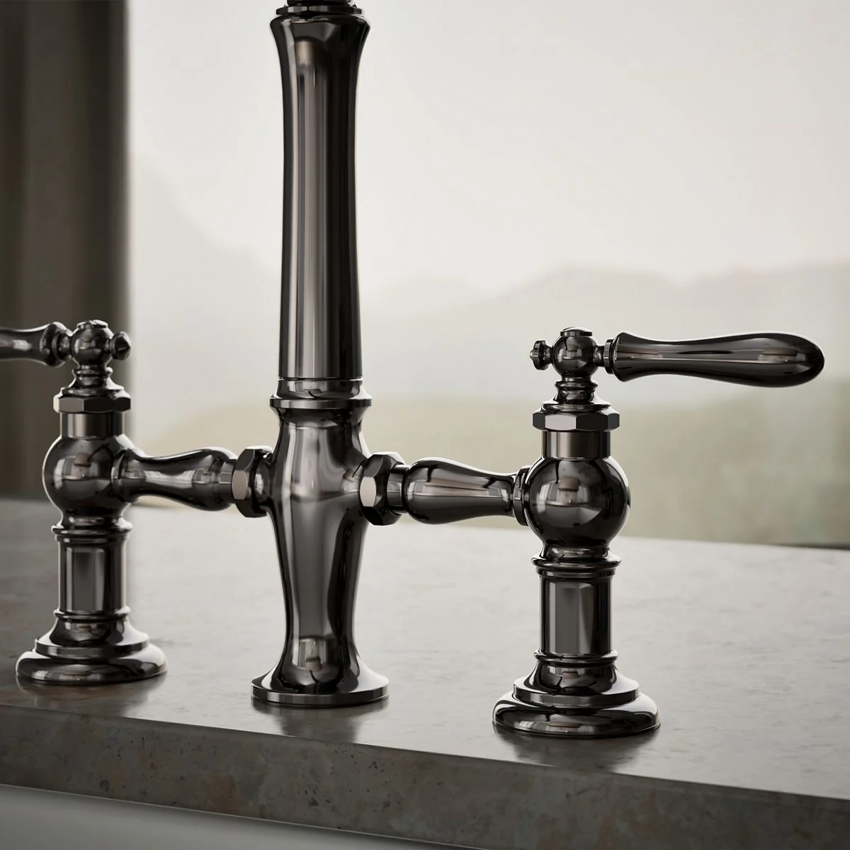 KOHLER K-76519-4 Artifacts Three-hole bridge kitchen sink faucet with side sprayer - Image 42