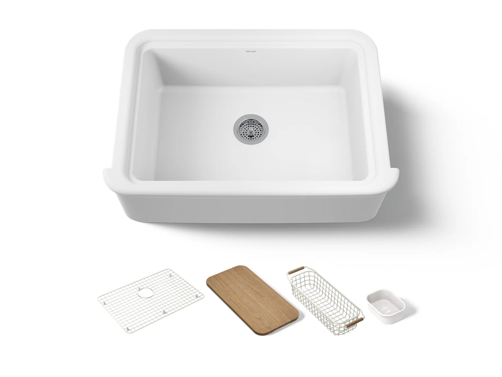 KOHLER K-36251-PC Audrine 32-1/2" undermount single-bowl farmhouse workstation kitchen sink - Image 3