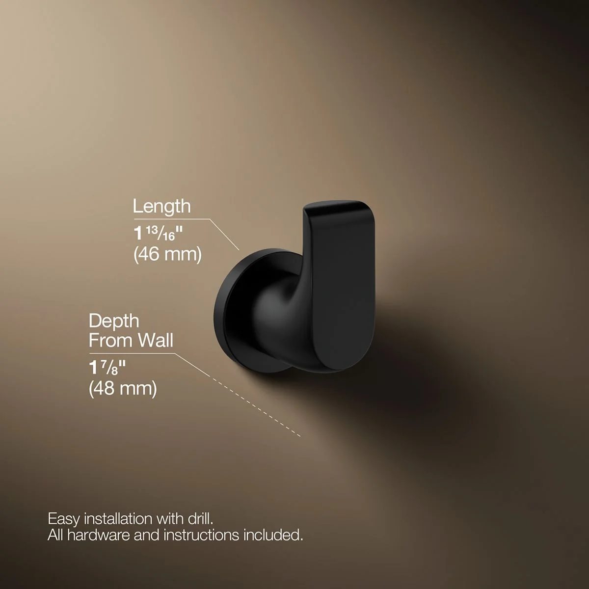 KOHLER K-97499 Avid Robe hook - Image 18