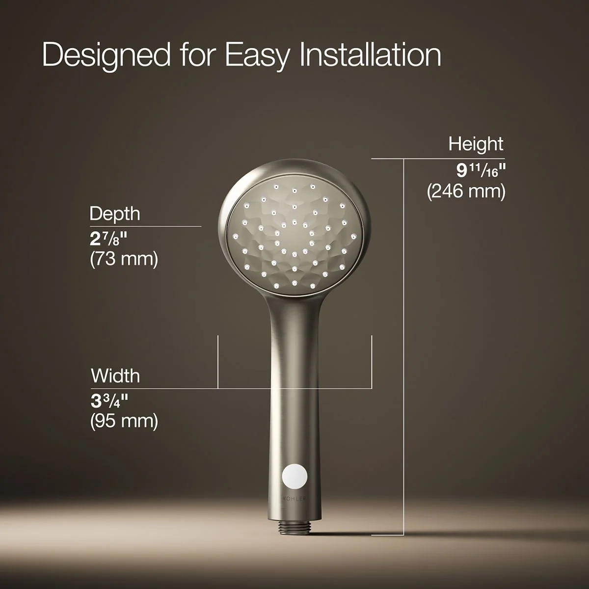 KOHLER K-99248 Awaken Single-function handshower with Eco-Boost - Image 6