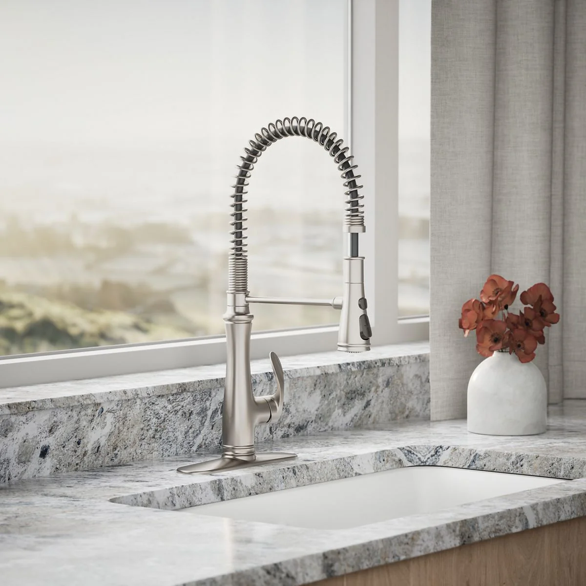 KOHLER K-29106 Bellera Semi-professional kitchen sink faucet with three-function sprayhead - Image 11