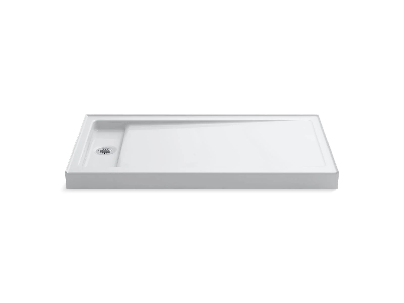 KOHLER K-9165 Bellwether 60" x 32" alcove shower base, left offset drain