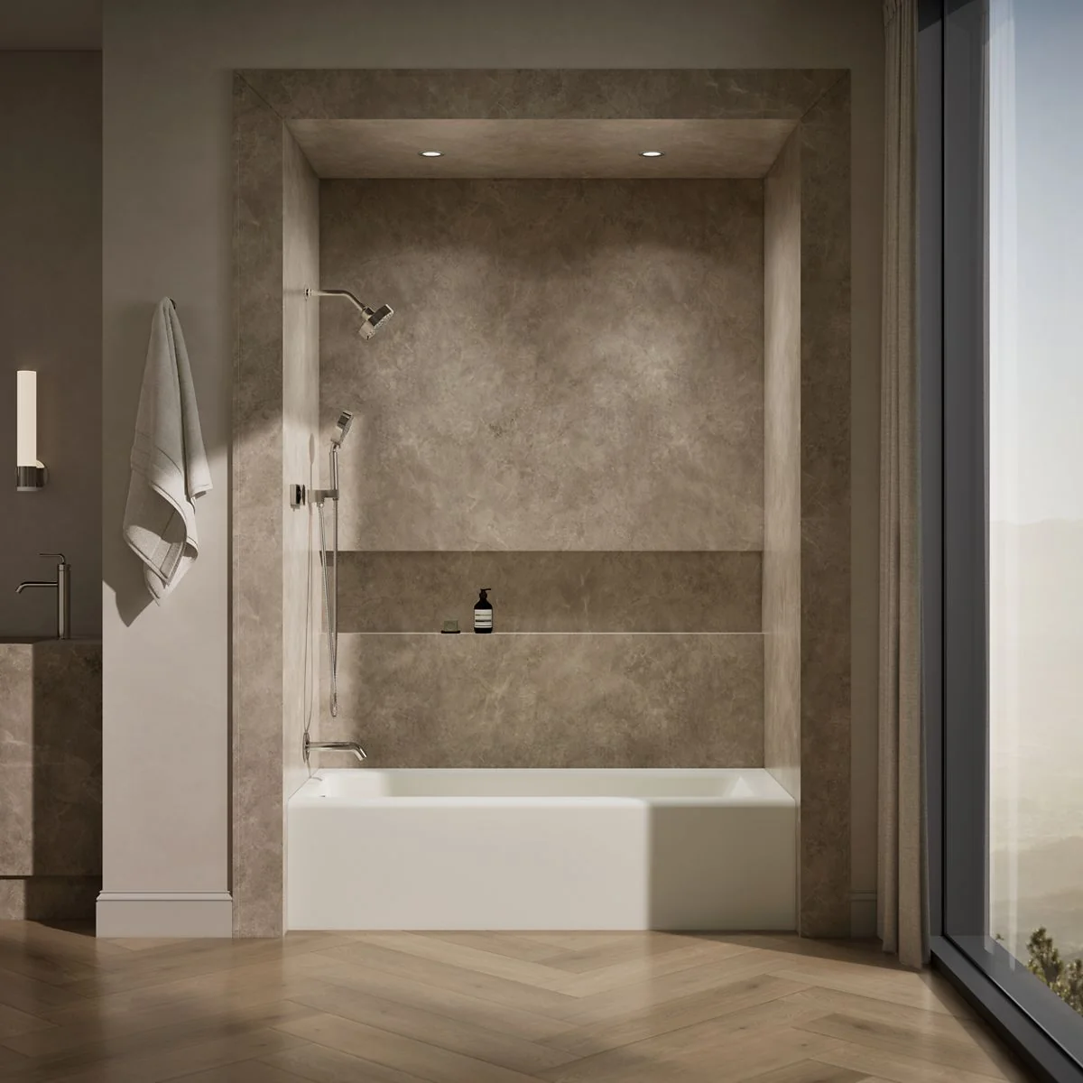 KOHLER K-847 Bellwether 66" x 32" alcove bath, left drain - Image 4