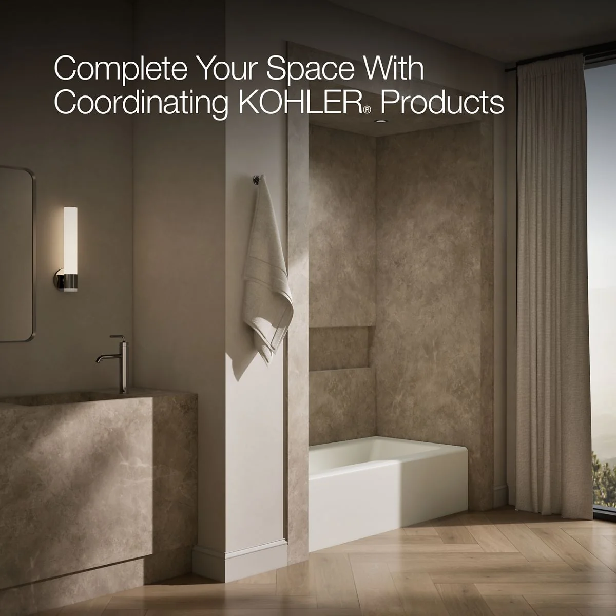 KOHLER K-847 Bellwether 66" x 32" alcove bath, left drain - Image 5