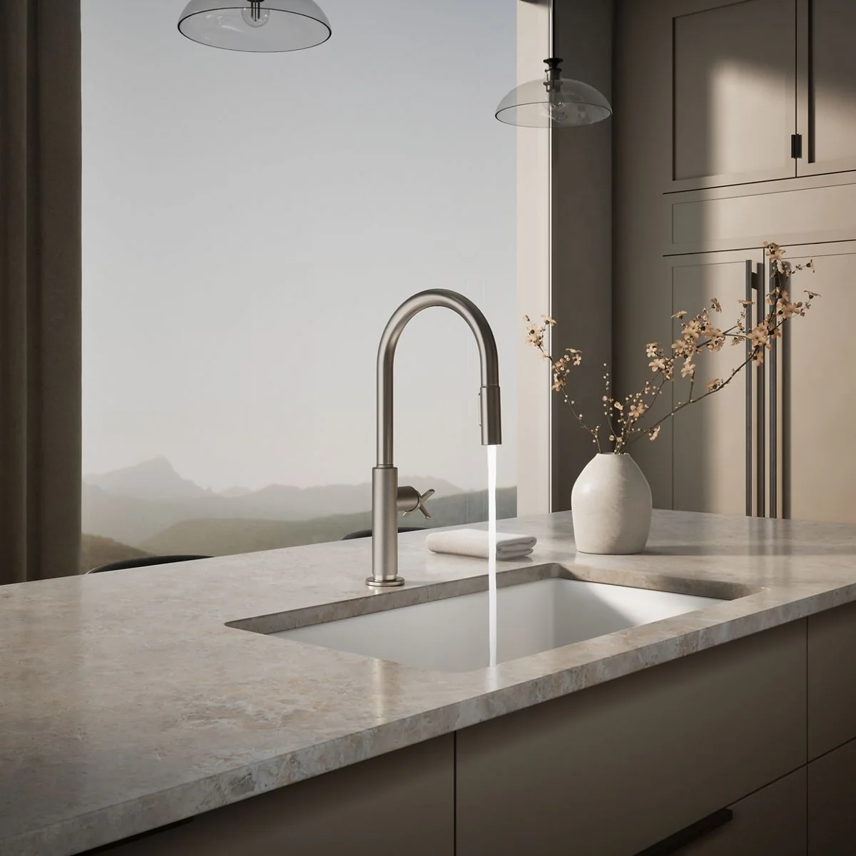 KOHLER K-28669-3 Billet Pull-down kitchen sink faucet with two-function sprayhead - Image 29
