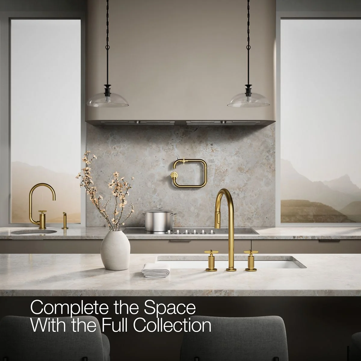 KOHLER K-28671-3 Billet Pull-down kitchen sink faucet with two-function sprayhead - Image 14