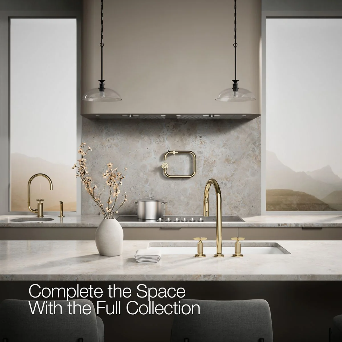 KOHLER K-28671-3 Billet Pull-down kitchen sink faucet with two-function sprayhead - Image 24