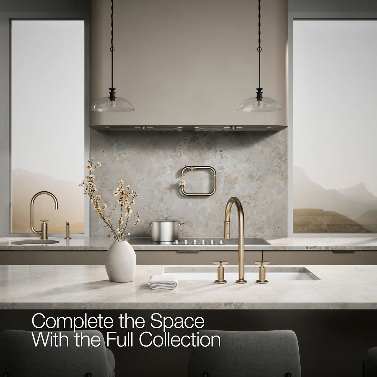 KOHLER K-28671-3 Billet Pull-down kitchen sink faucet with two-function sprayhead - Image 29