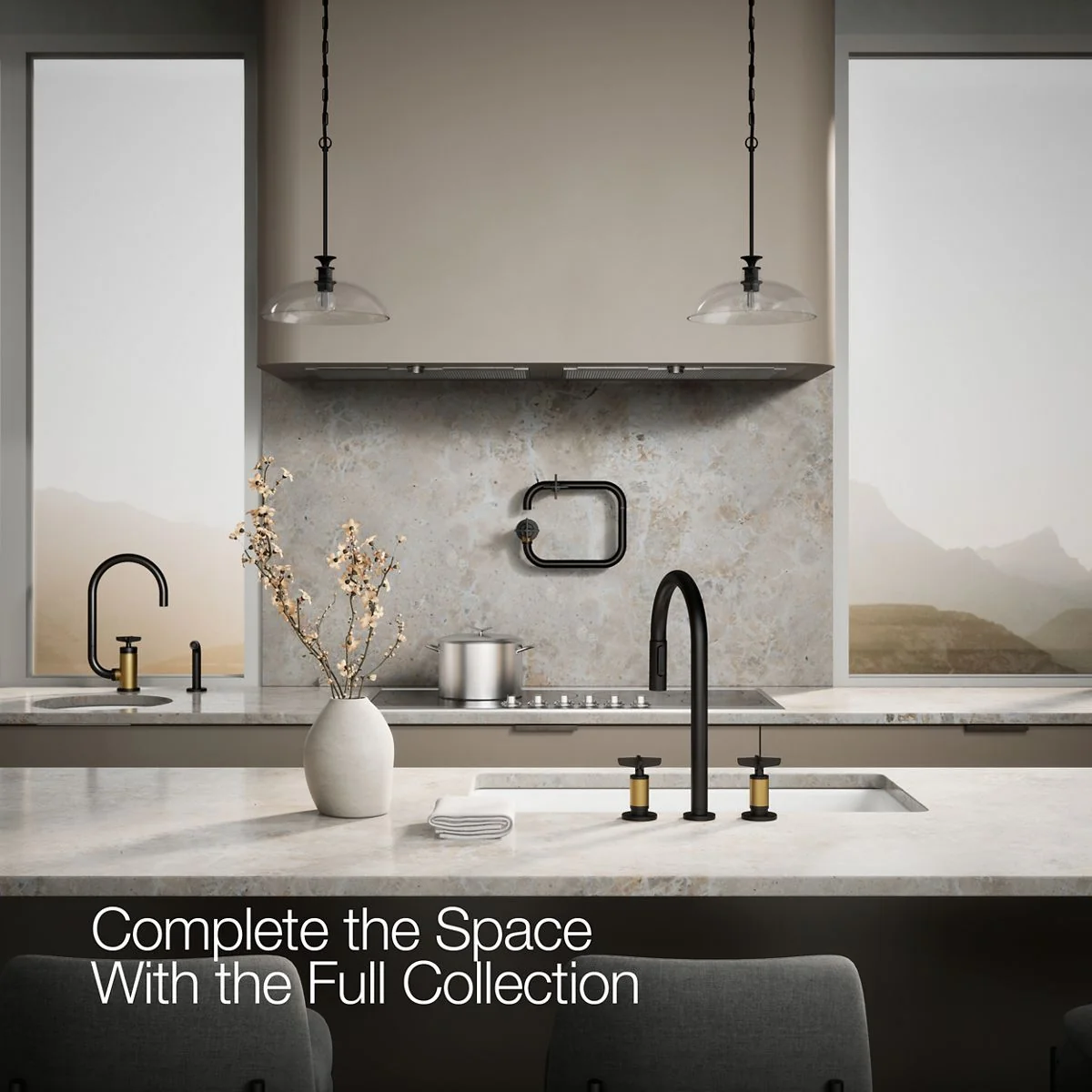 KOHLER K-28671-3 Billet Pull-down kitchen sink faucet with two-function sprayhead - Image 34
