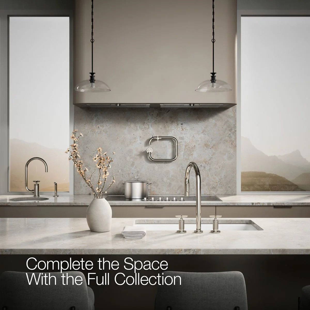 KOHLER K-28671-3 Billet Pull-down kitchen sink faucet with two-function sprayhead - Image 54