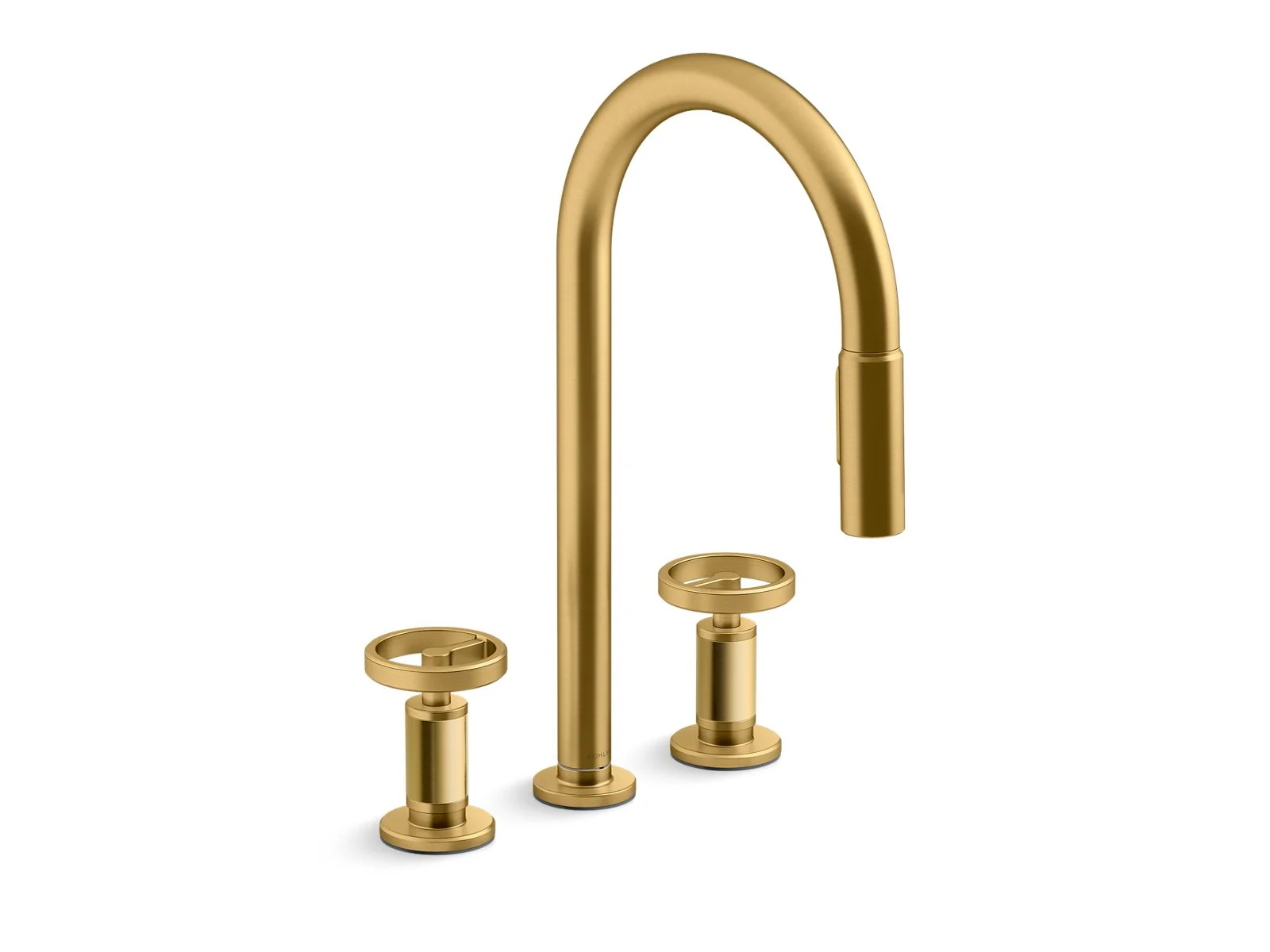 KOHLER K-28671-9 Billet Pull-down kitchen sink faucet with two-function sprayhead