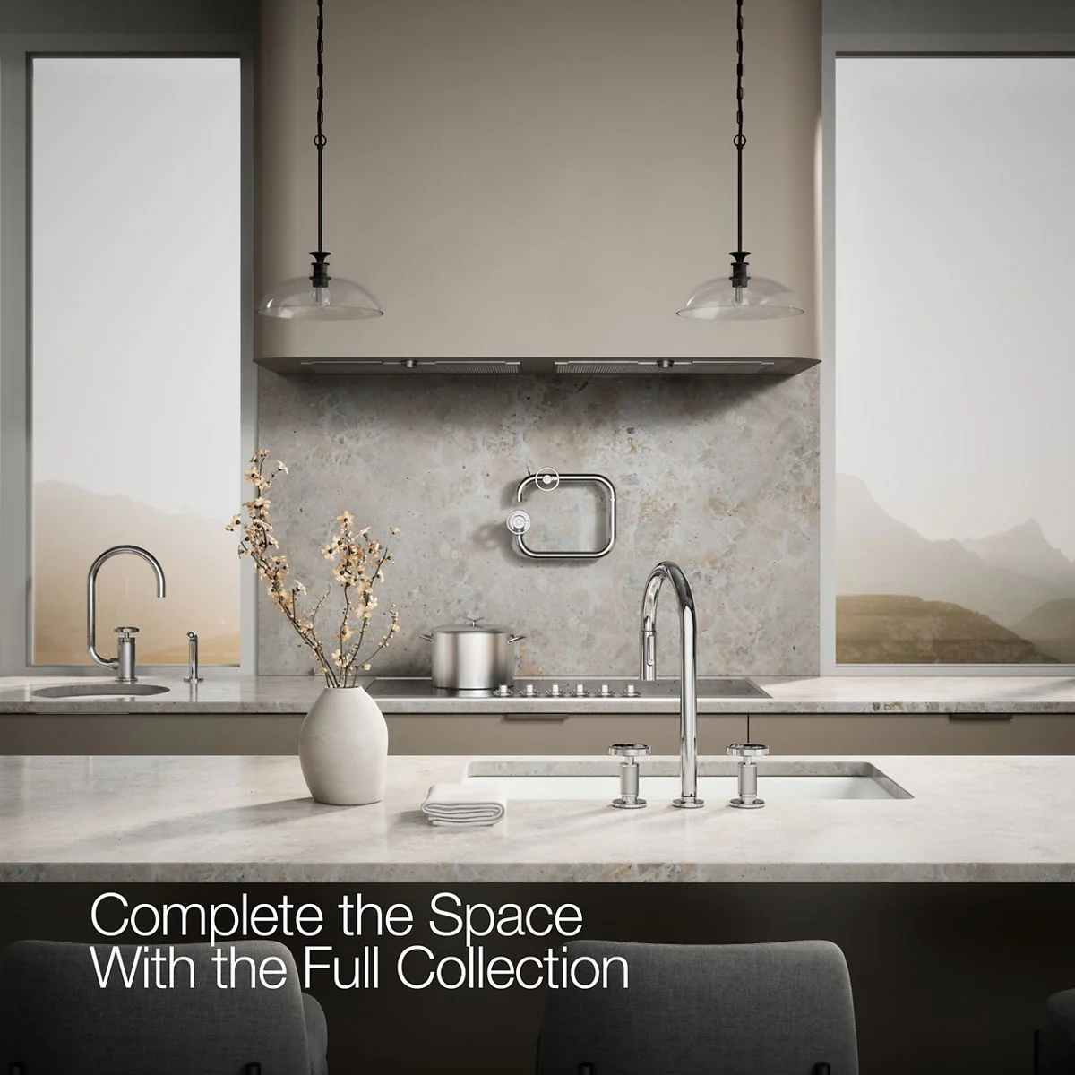 KOHLER K-28671-9 Billet Pull-down kitchen sink faucet with two-function sprayhead - Image 49
