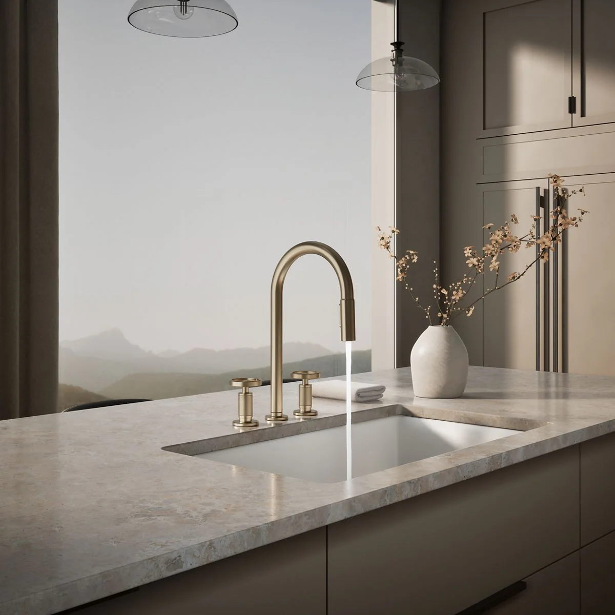 KOHLER K-28671-9 Billet Pull-down kitchen sink faucet with two-function sprayhead - Image 54