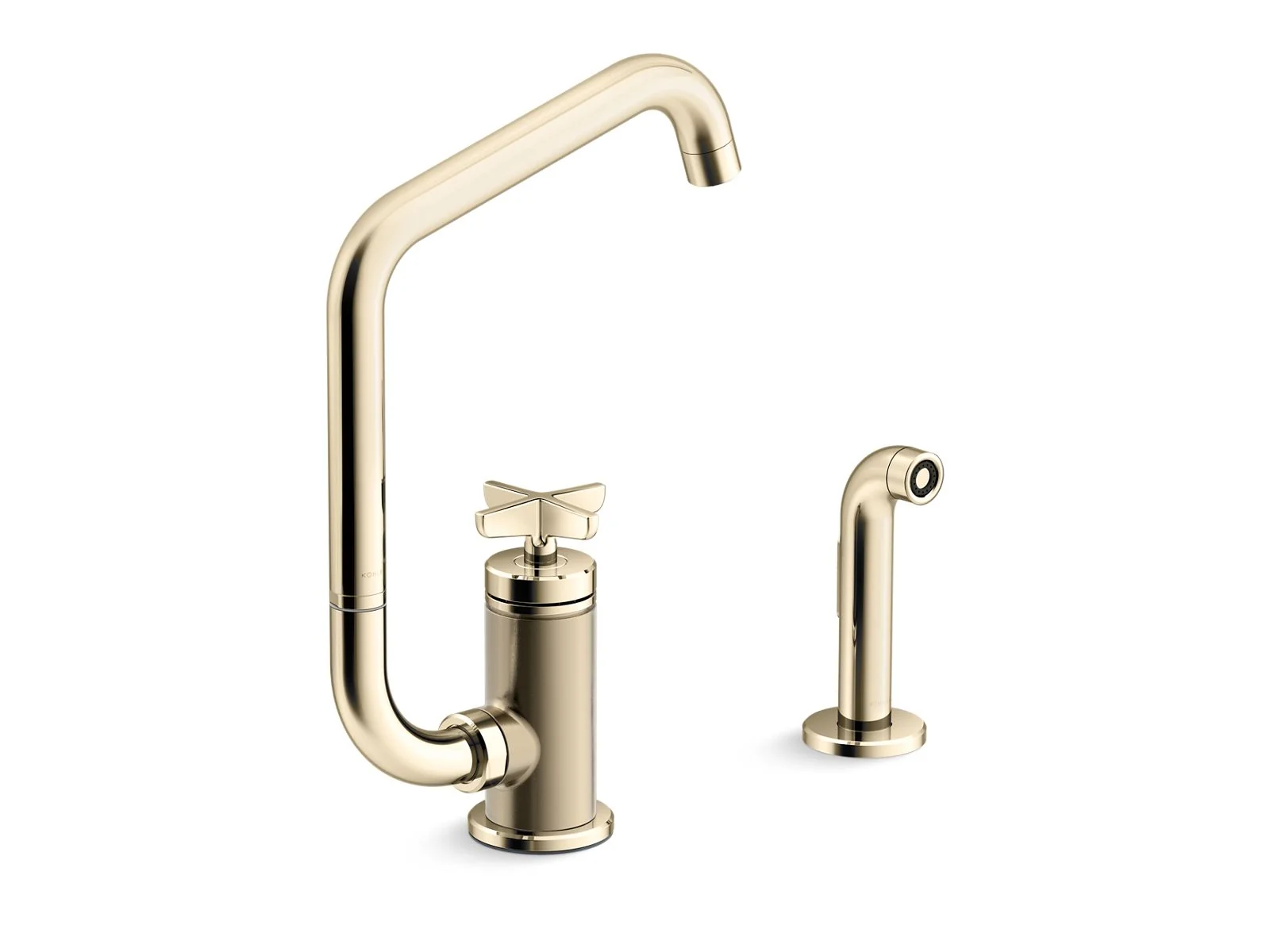 KOHLER K-28667-3 Billet Single-handle bar sink faucet with two-function extended-reach spout and side sprayer - Image 2