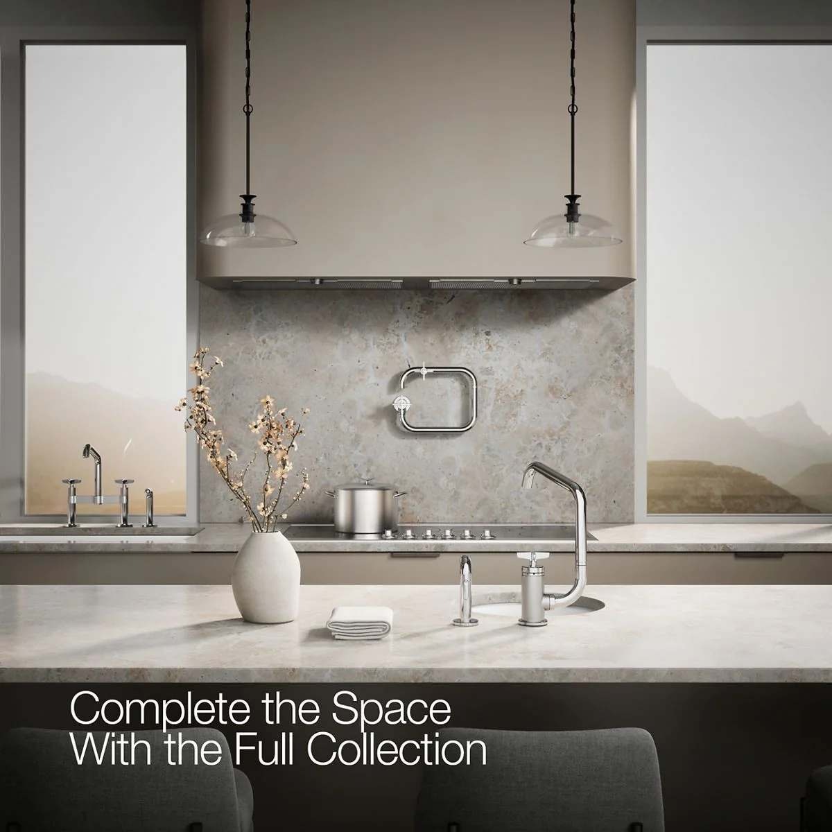 KOHLER K-28667-3 Billet Single-handle bar sink faucet with two-function extended-reach spout and side sprayer - Image 38