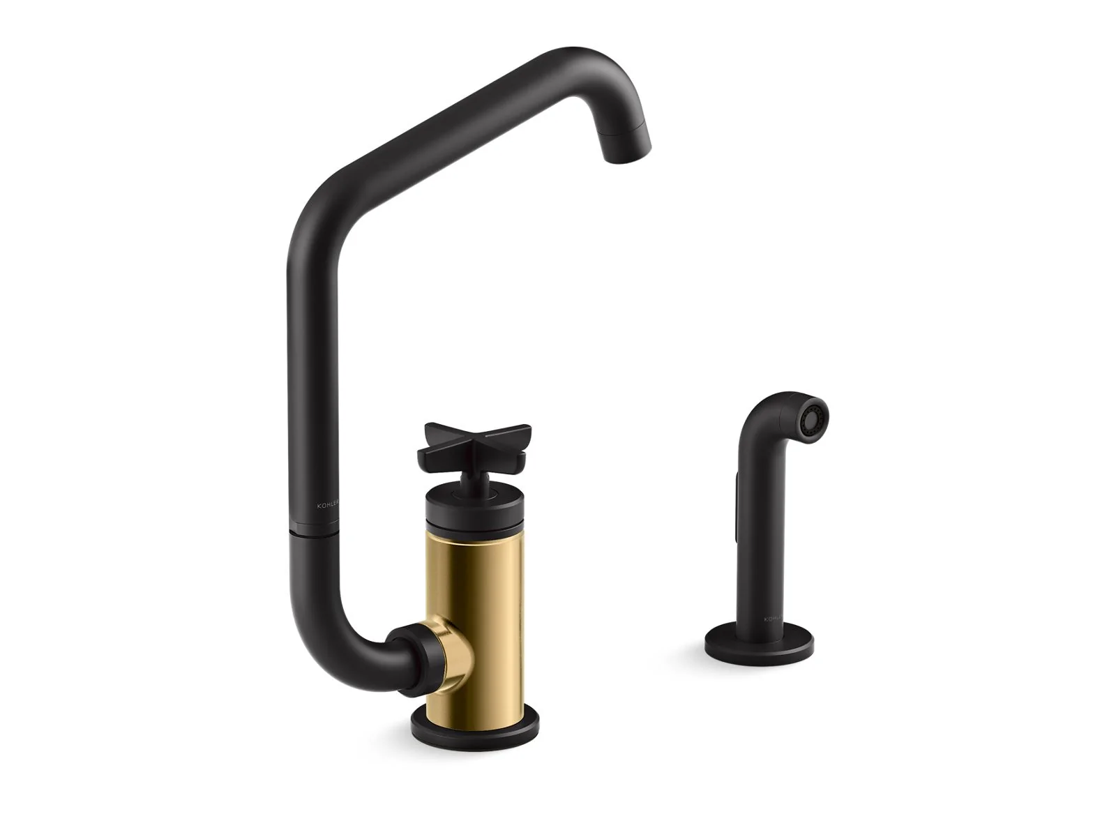 KOHLER K-28667-3 Billet Single-handle bar sink faucet with two-function extended-reach spout and side sprayer - Image 4