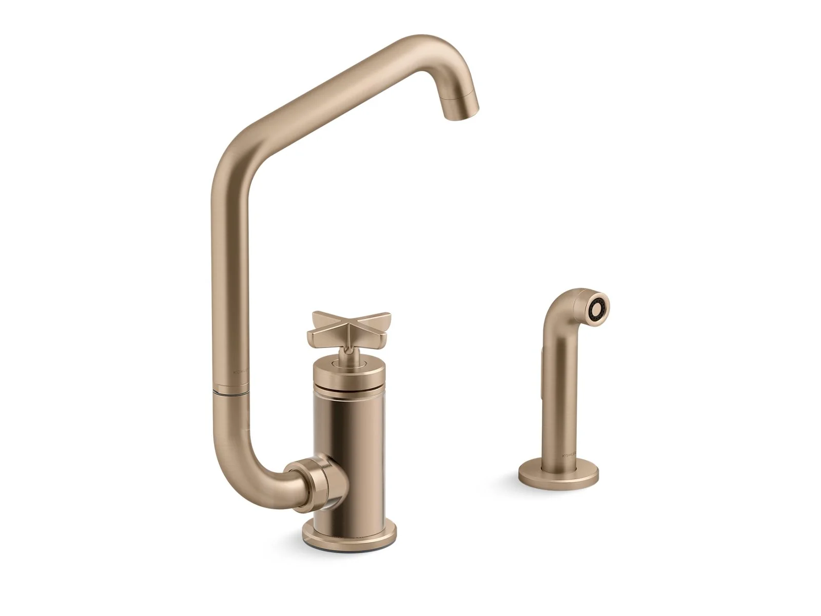 KOHLER K-28667-3 Billet Single-handle bar sink faucet with two-function extended-reach spout and side sprayer - Image 5