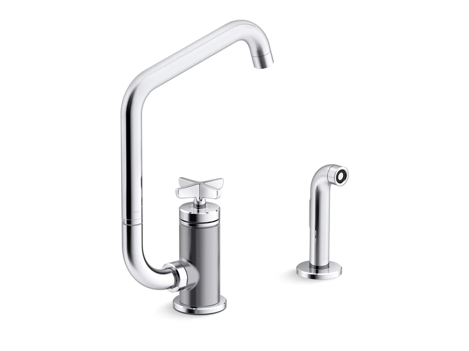 KOHLER K-28667-3 Billet Single-handle bar sink faucet with two-function extended-reach spout and side sprayer - Image 6
