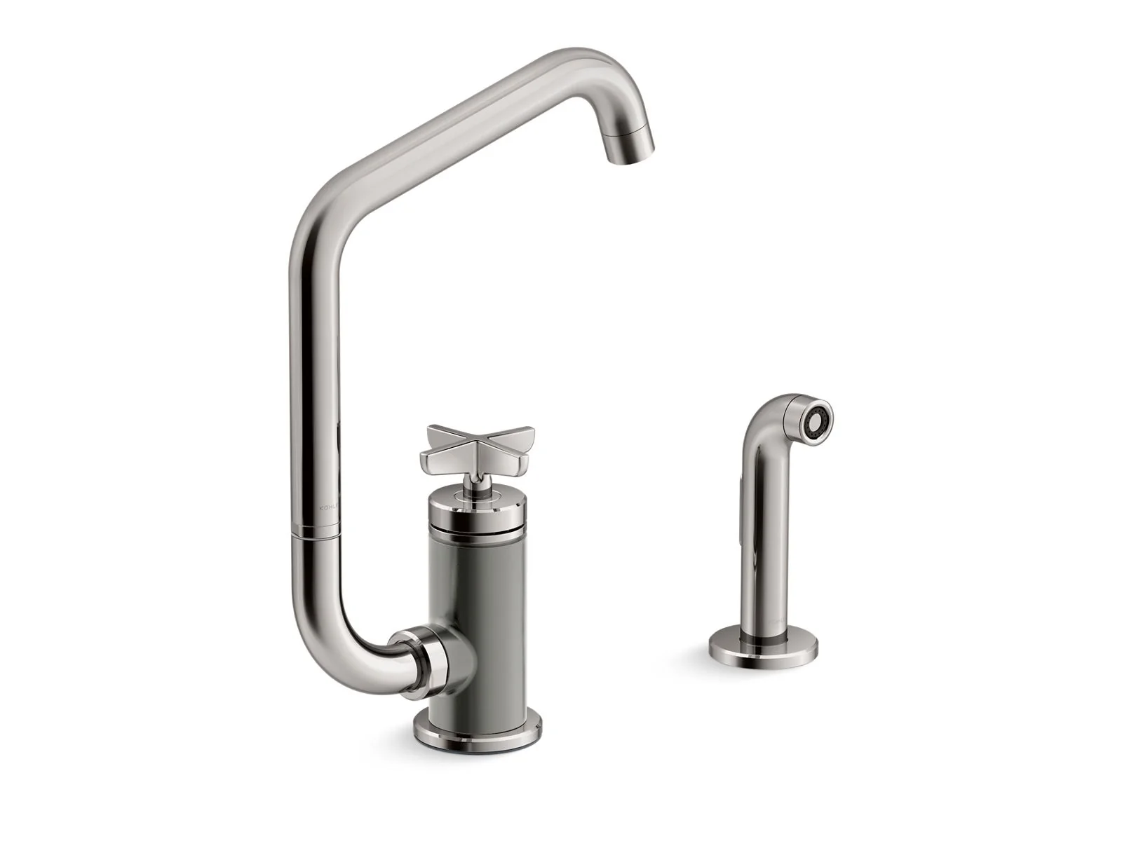KOHLER K-28667-3 Billet Single-handle bar sink faucet with two-function extended-reach spout and side sprayer - Image 8