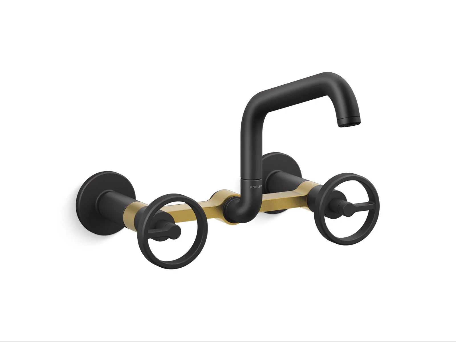 KOHLER K-28666-9 Billet Two-hole wall-mount bridge kitchen sink faucet - Image 4