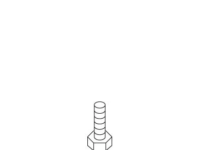 KOHLER K-1011110 Bolt, Hex Hd, Metric