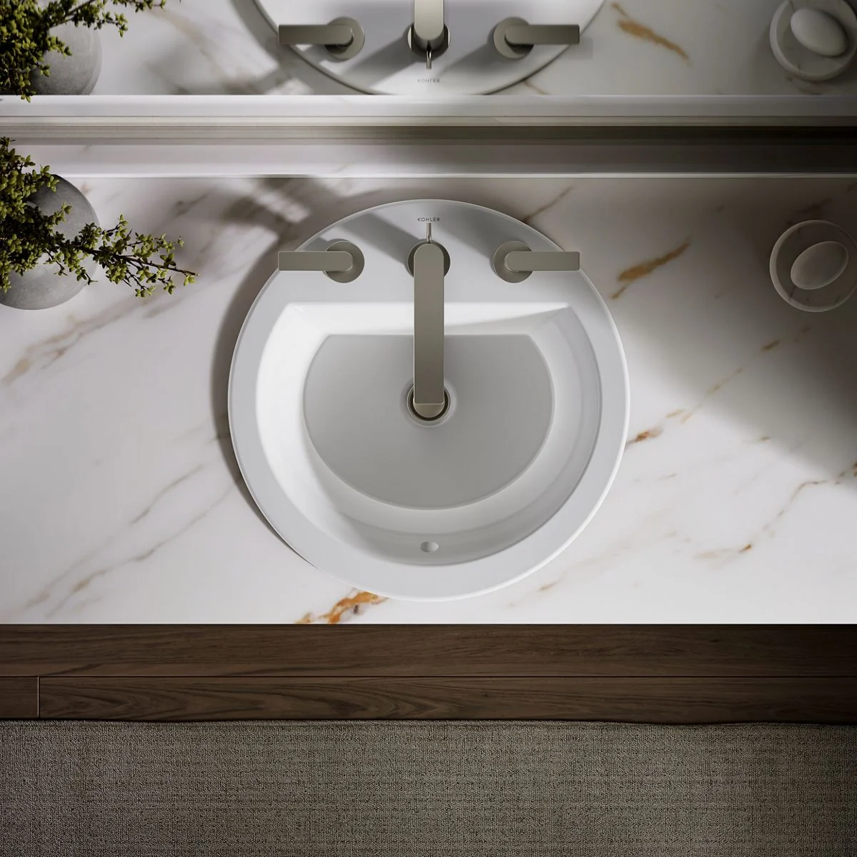 KOHLER K-2714-8 Bryant 19" round drop-in bathroom sink - Image 12