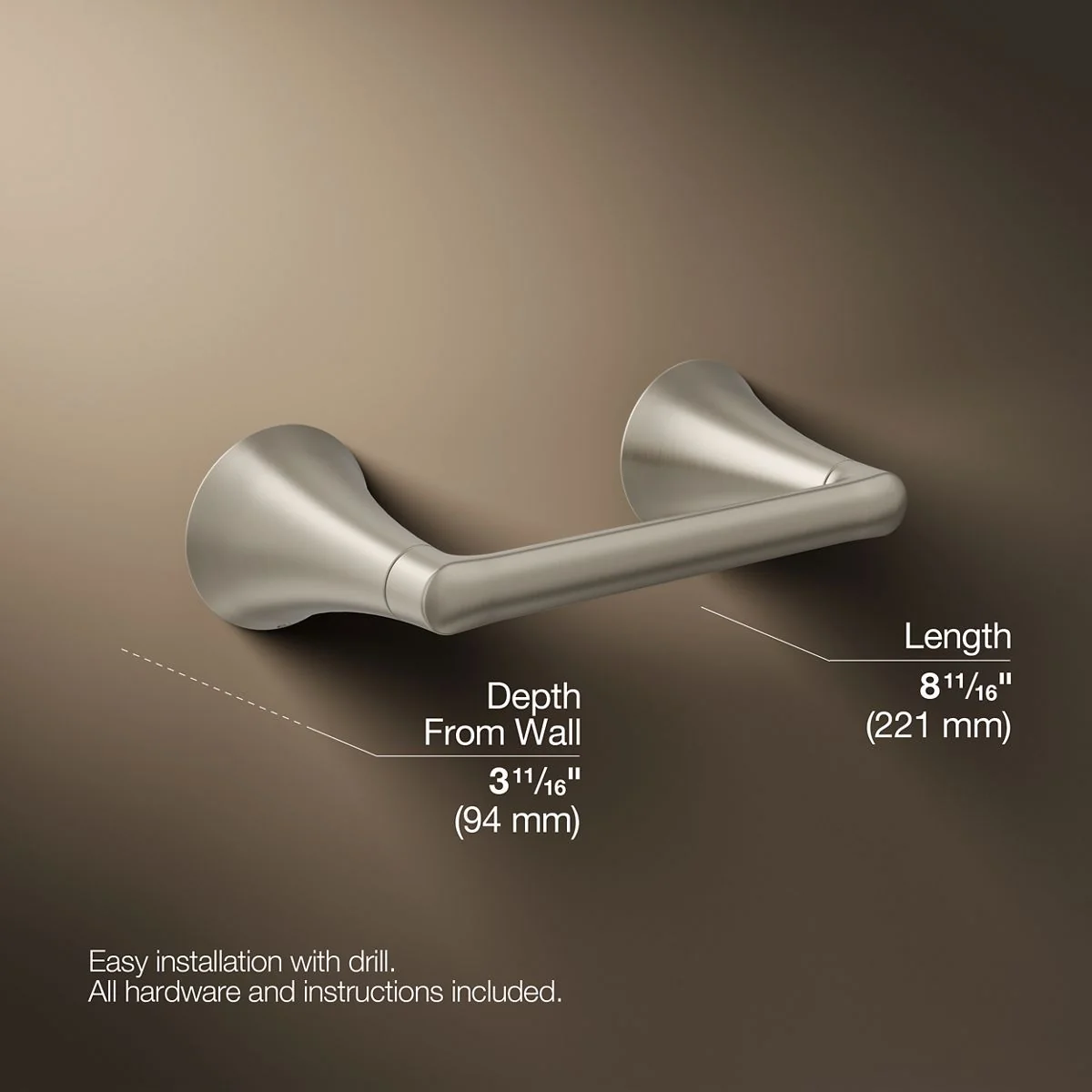 KOHLER K-35934 Buckley Toilet paper holder - Image 10