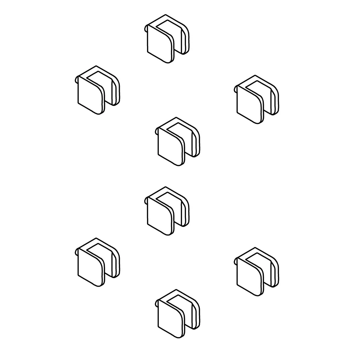 KOHLER K-1525128 C-Shaped Shelf Clip Kit