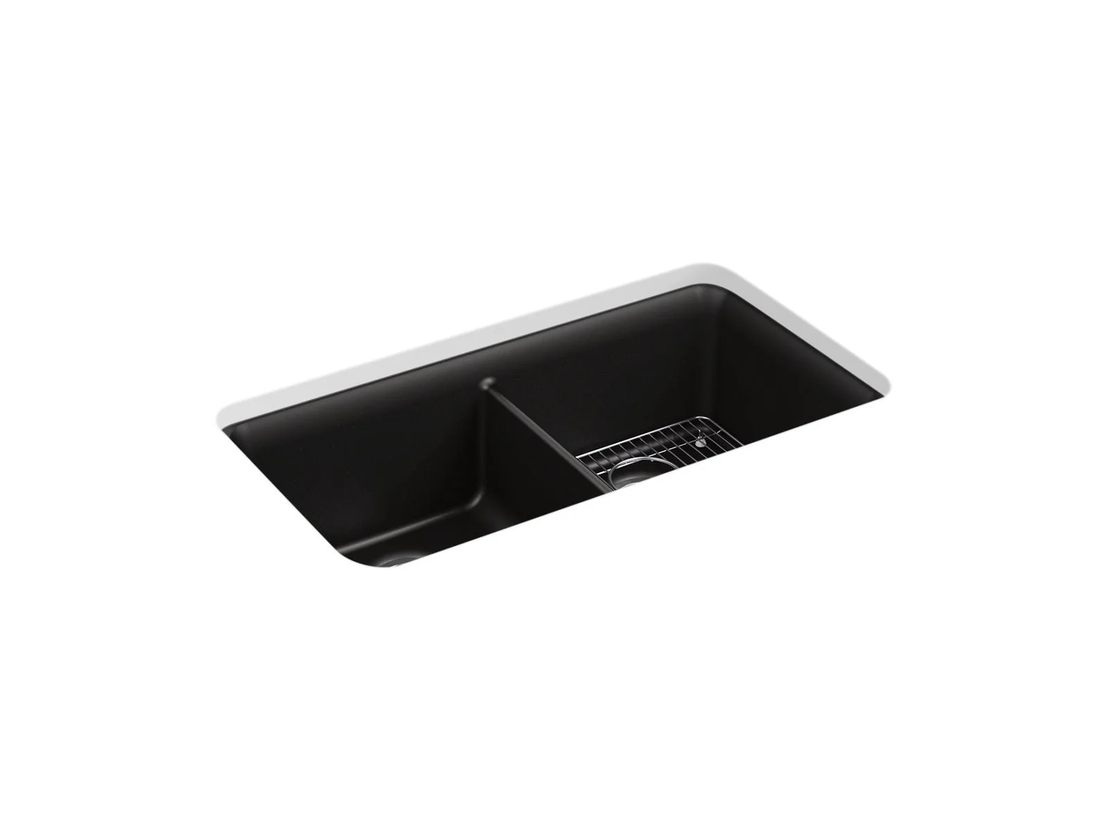 KOHLER K-8199 Cairn 33-1/2" undermount double-bowl kitchen sink
