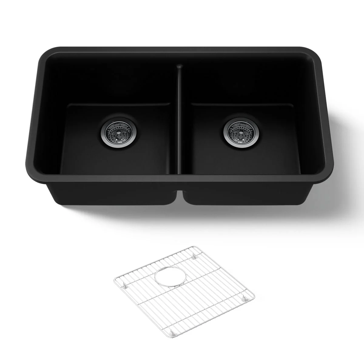 KOHLER K-8199 Cairn 33-1/2" undermount double-bowl kitchen sink - Image 11