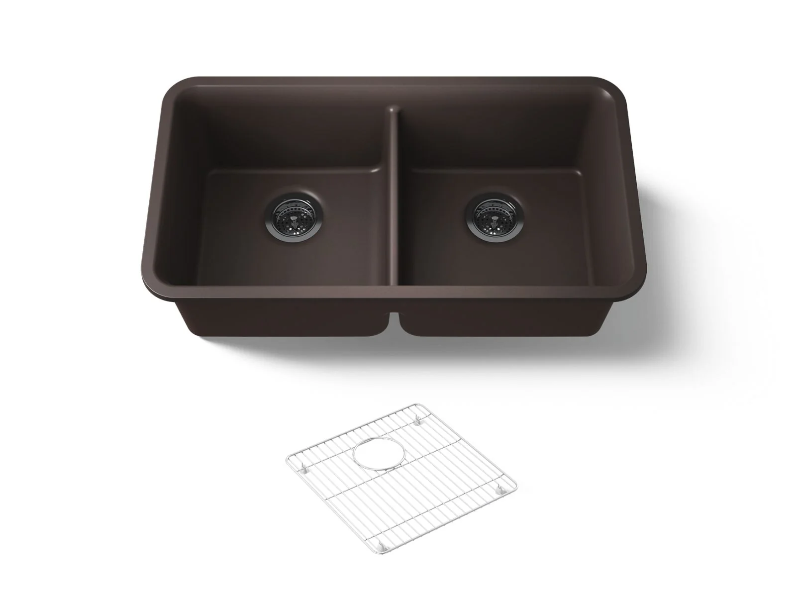 KOHLER K-8199 Cairn 33-1/2" undermount double-bowl kitchen sink - Image 12