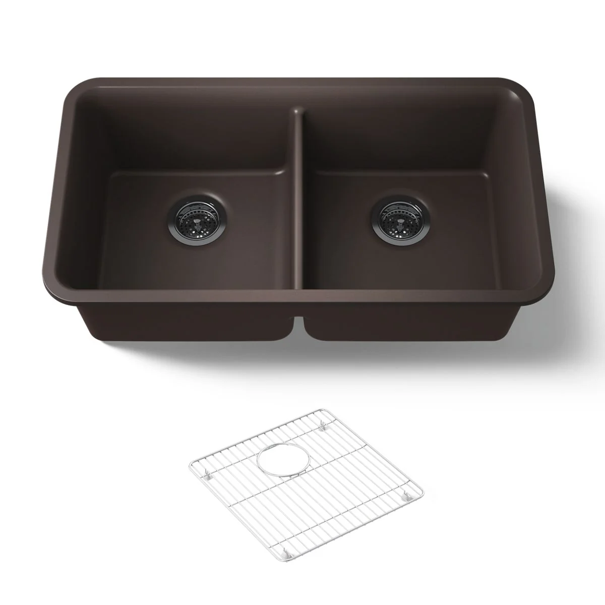 KOHLER K-8199 Cairn 33-1/2" undermount double-bowl kitchen sink - Image 16