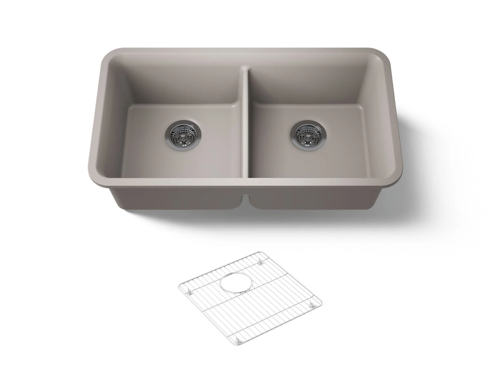 KOHLER K-8199 Cairn 33-1/2" undermount double-bowl kitchen sink - Image 17