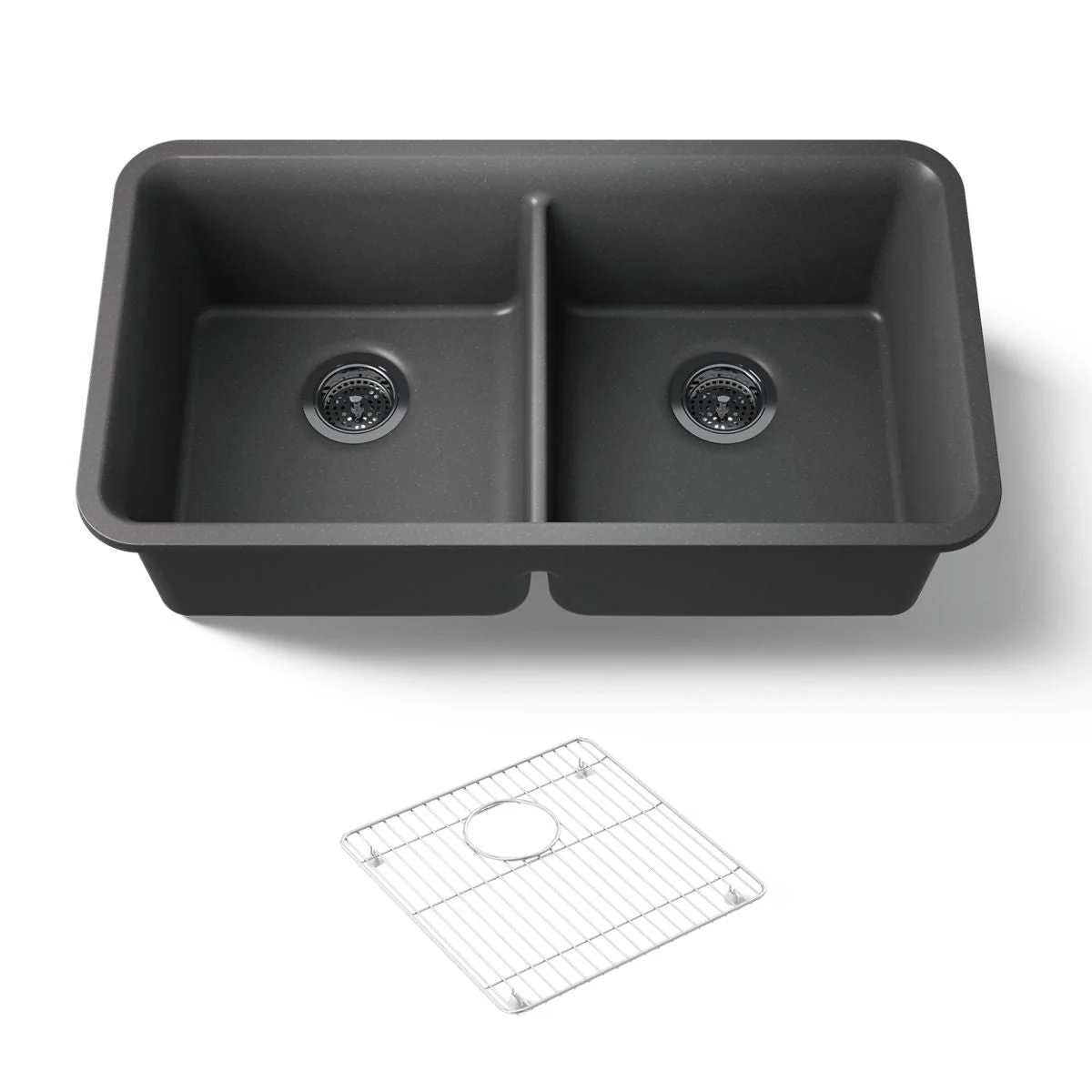 KOHLER K-8199 Cairn 33-1/2" undermount double-bowl kitchen sink - Image 26