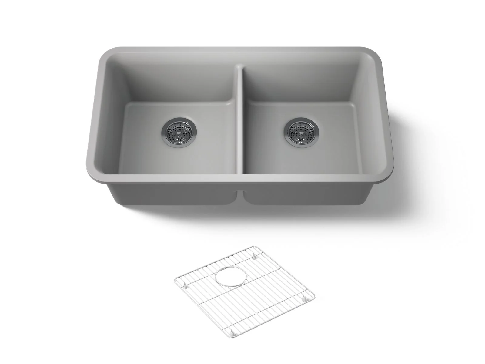 KOHLER K-8199 Cairn 33-1/2" undermount double-bowl kitchen sink - Image 27