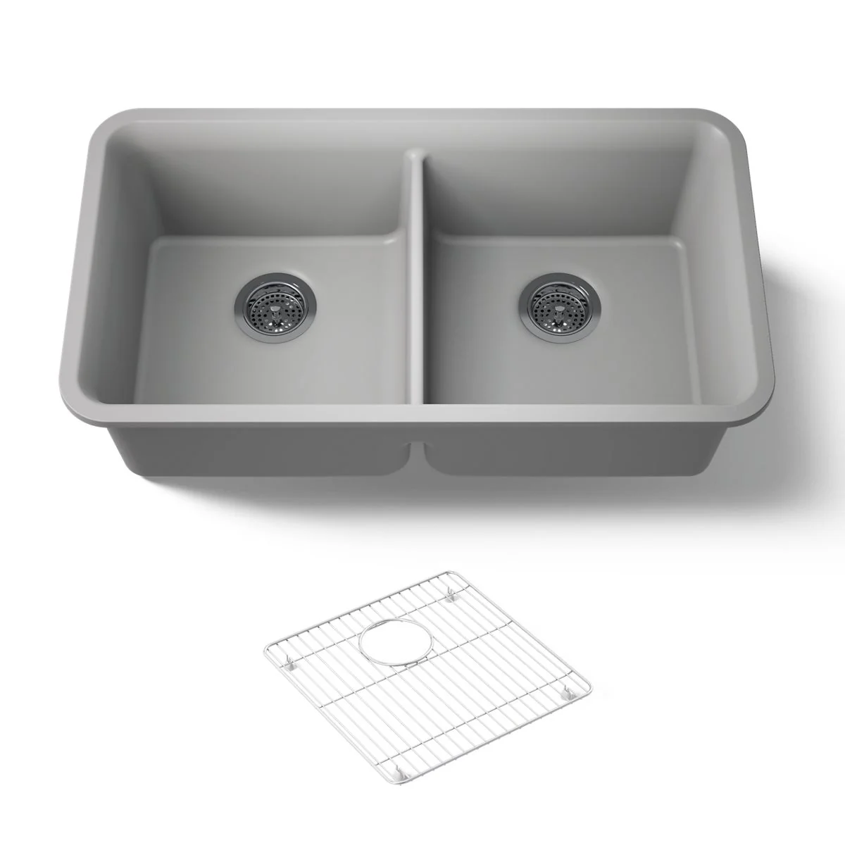 KOHLER K-8199 Cairn 33-1/2" undermount double-bowl kitchen sink - Image 31