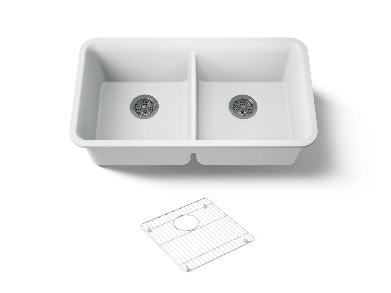KOHLER K-8199 Cairn 33-1/2" undermount double-bowl kitchen sink - Image 32
