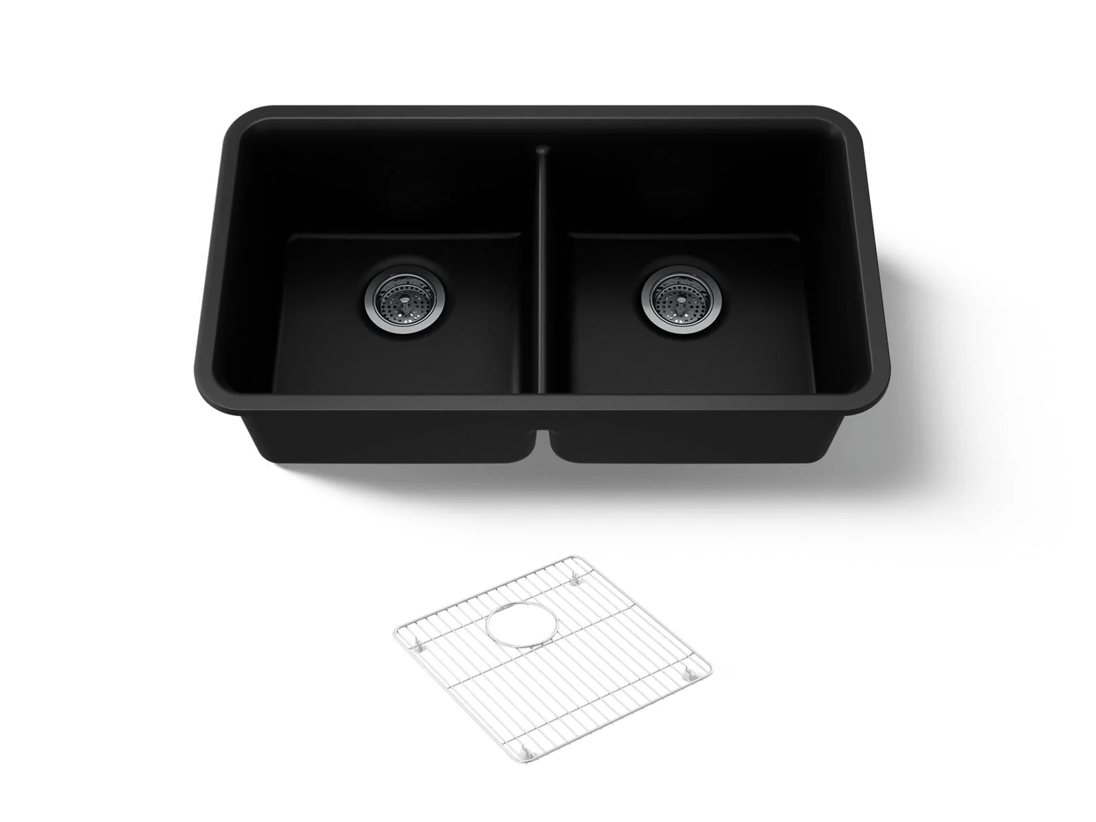 KOHLER K-8199 Cairn 33-1/2" undermount double-bowl kitchen sink - Image 7