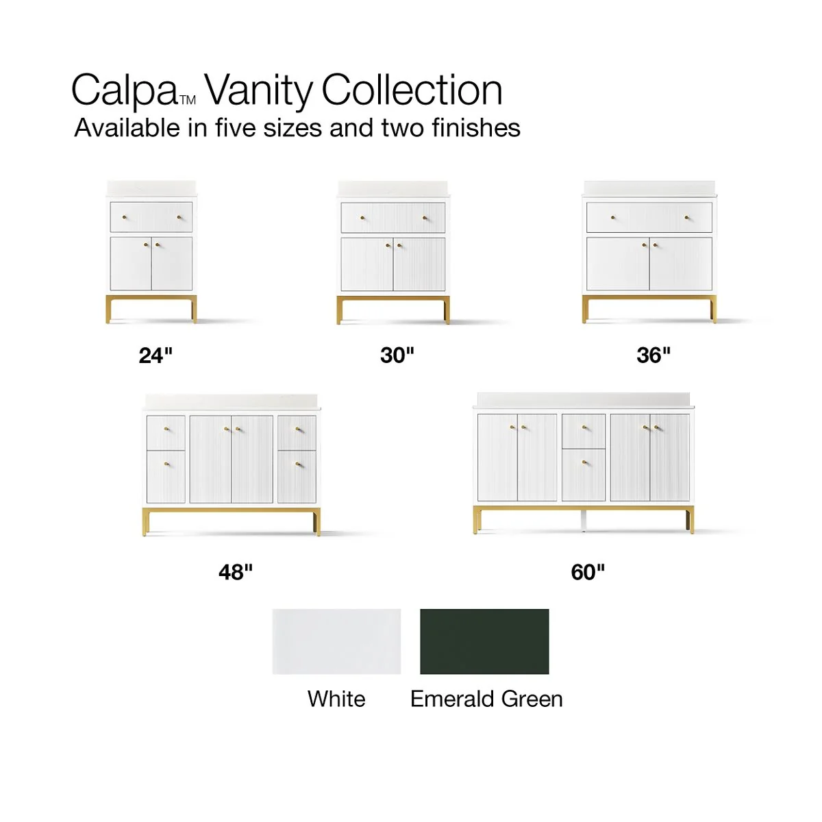 KOHLER K-33000 Calpa 24" bathroom vanity cabinet with sink and quartz top - Image 6