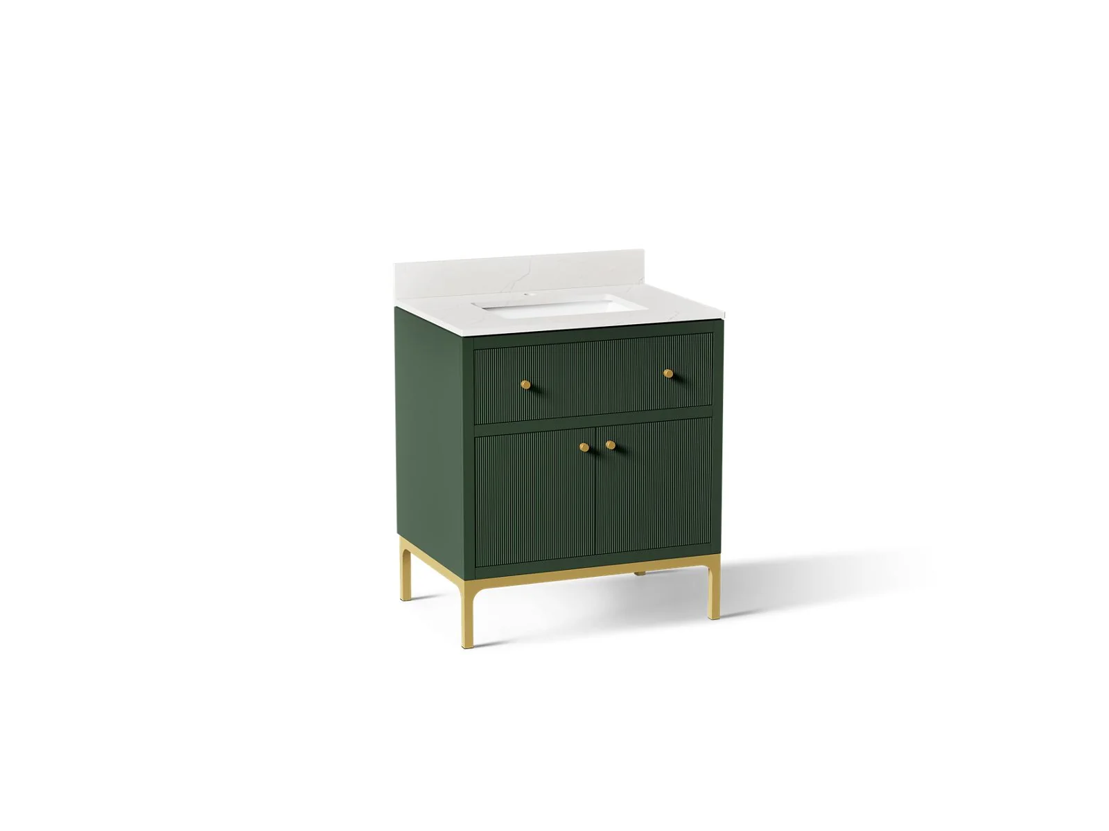 KOHLER K-38008 Calpa 30" bathroom vanity cabinet with sink and quartz top - Image 8
