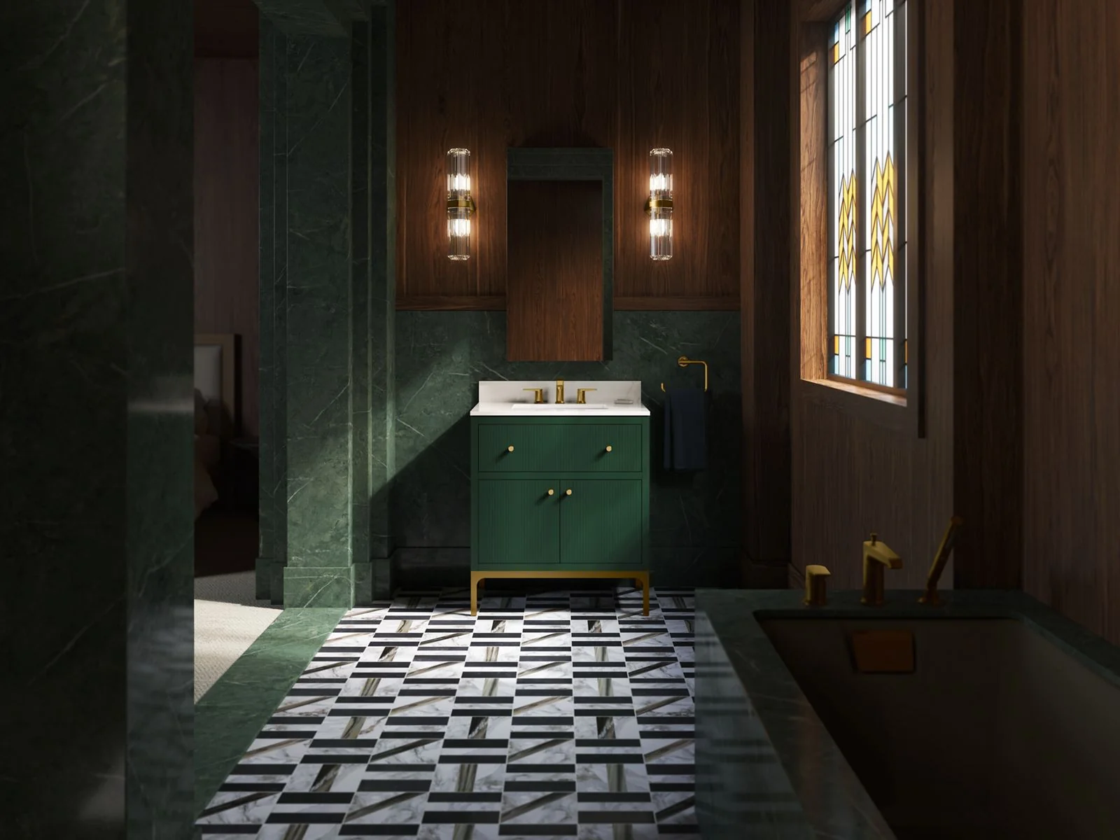 KOHLER K-38008 Calpa 30" bathroom vanity cabinet with sink and quartz top - Image 9