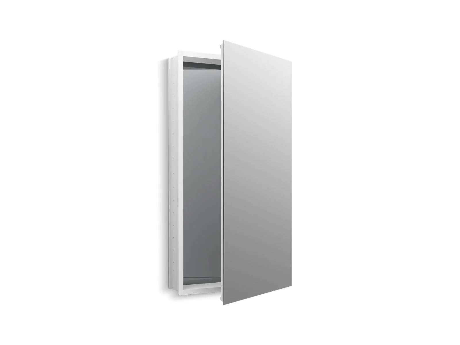 KOHLER K-2939-PG Catalan 20-1/8" W x 36-1/8" H aluminum single-door medicine cabinet with 170 degree hinge - Image 2