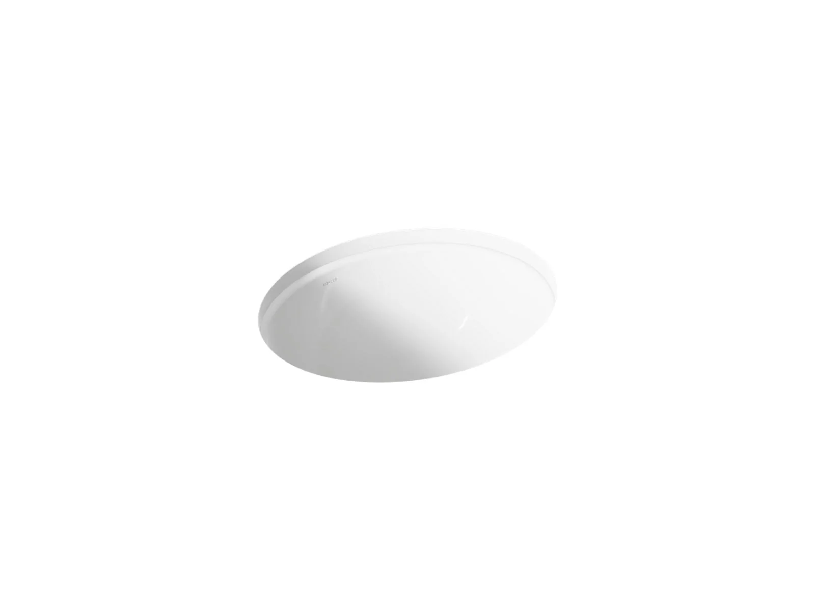 KOHLER K-2205-G Caxton 19-1/4" oval undermount bathroom sink with glazed underside, no overflow - Image 8