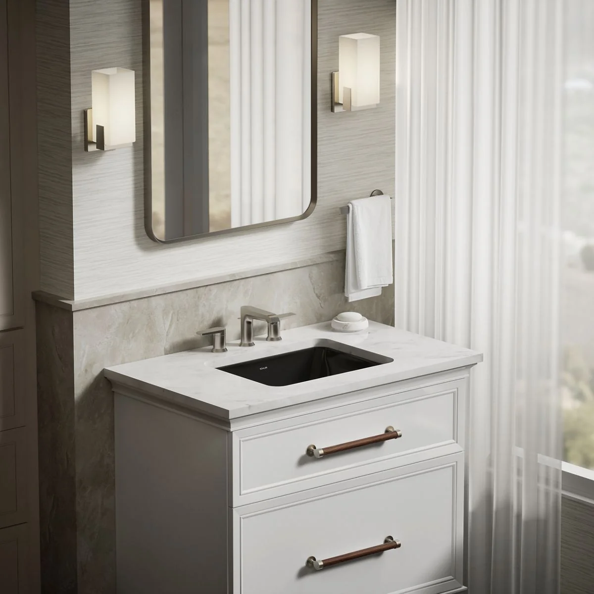 KOHLER K-20000 Caxton 20-1/2" rectangular undermount bathroom sink - Image 12