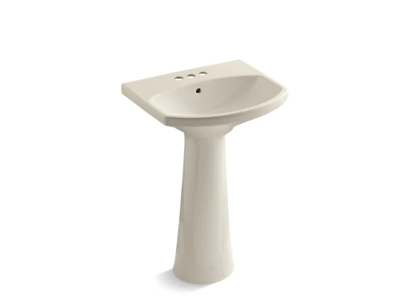 KOHLER K-2362-4 Cimarron Pedestal Sink Combination with 4" Centerset - Image 2