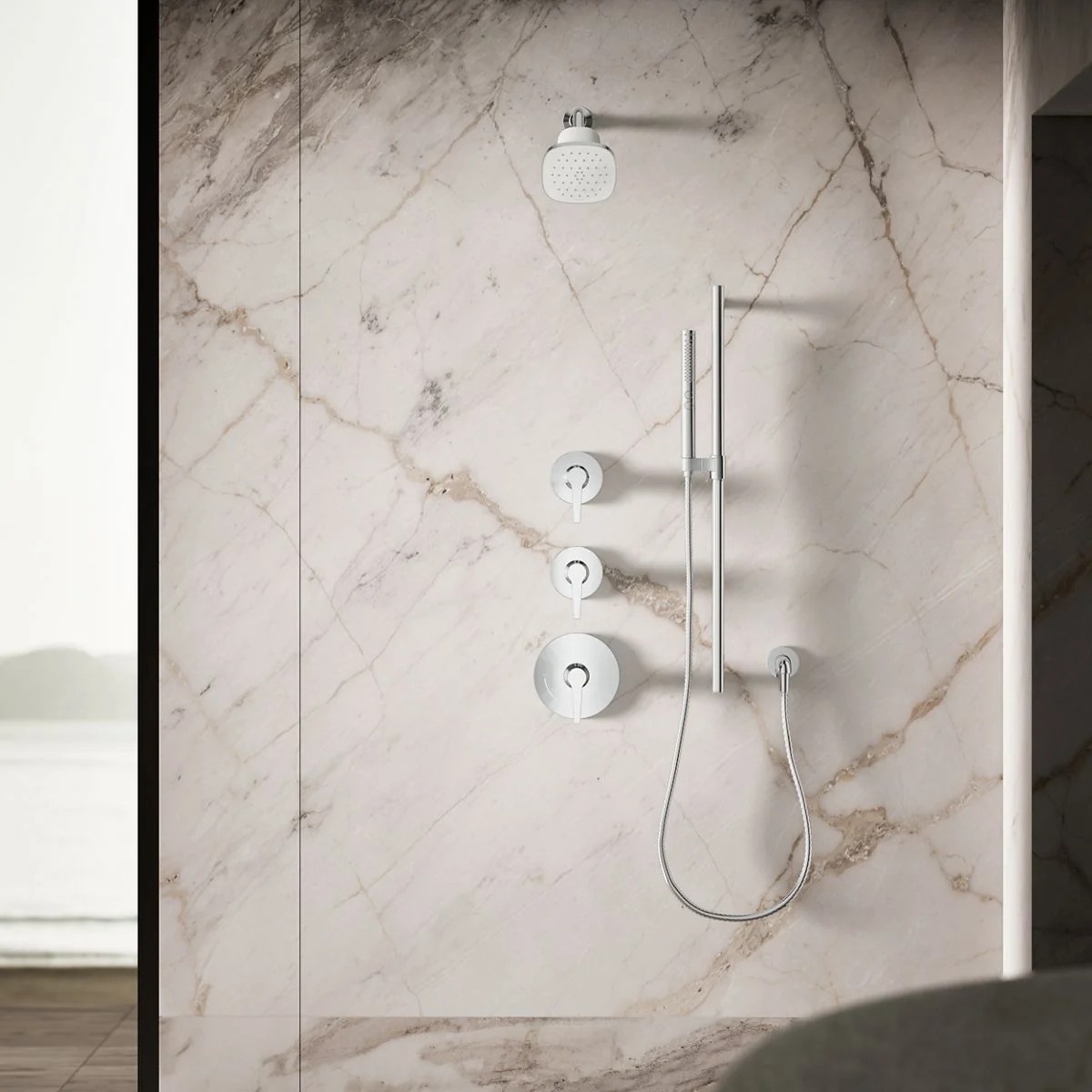 KOHLER K-37722-Y Cinq Square single-function filtered showerhead, 2.5 gpm - Image 12