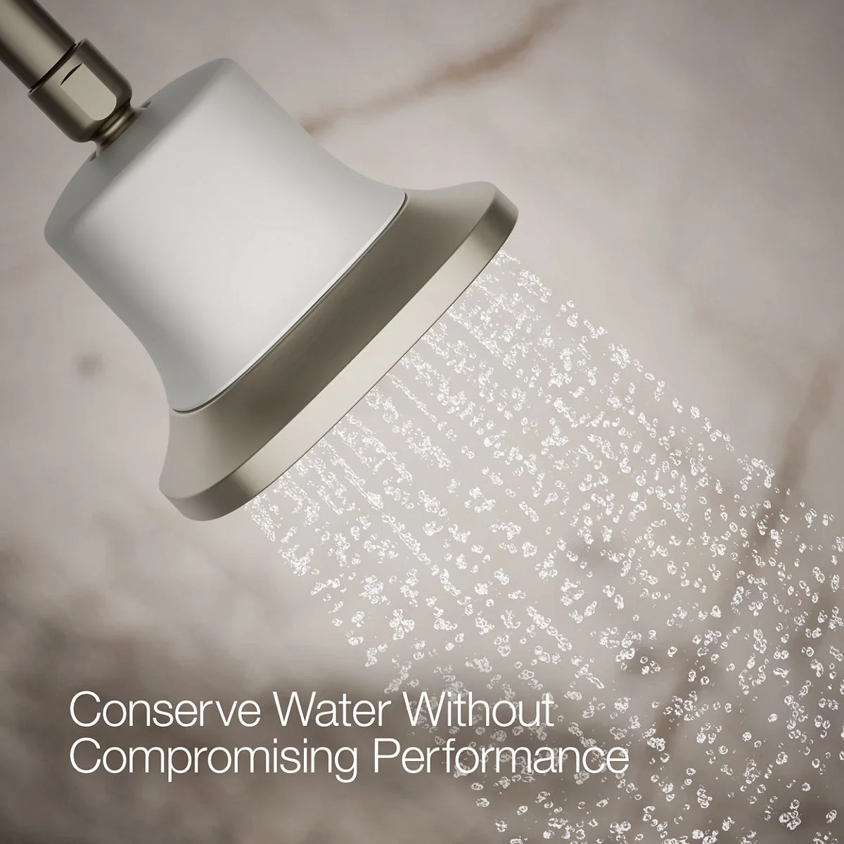 KOHLER K-37722-Y Cinq Square single-function filtered showerhead, 2.5 gpm - Image 2