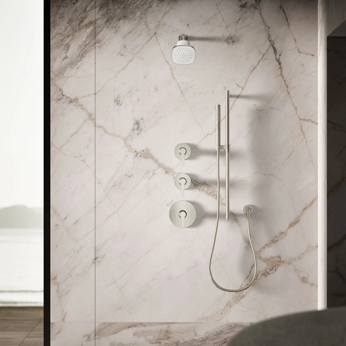 KOHLER K-37722-Y Cinq Square single-function filtered showerhead, 2.5 gpm - Image 4