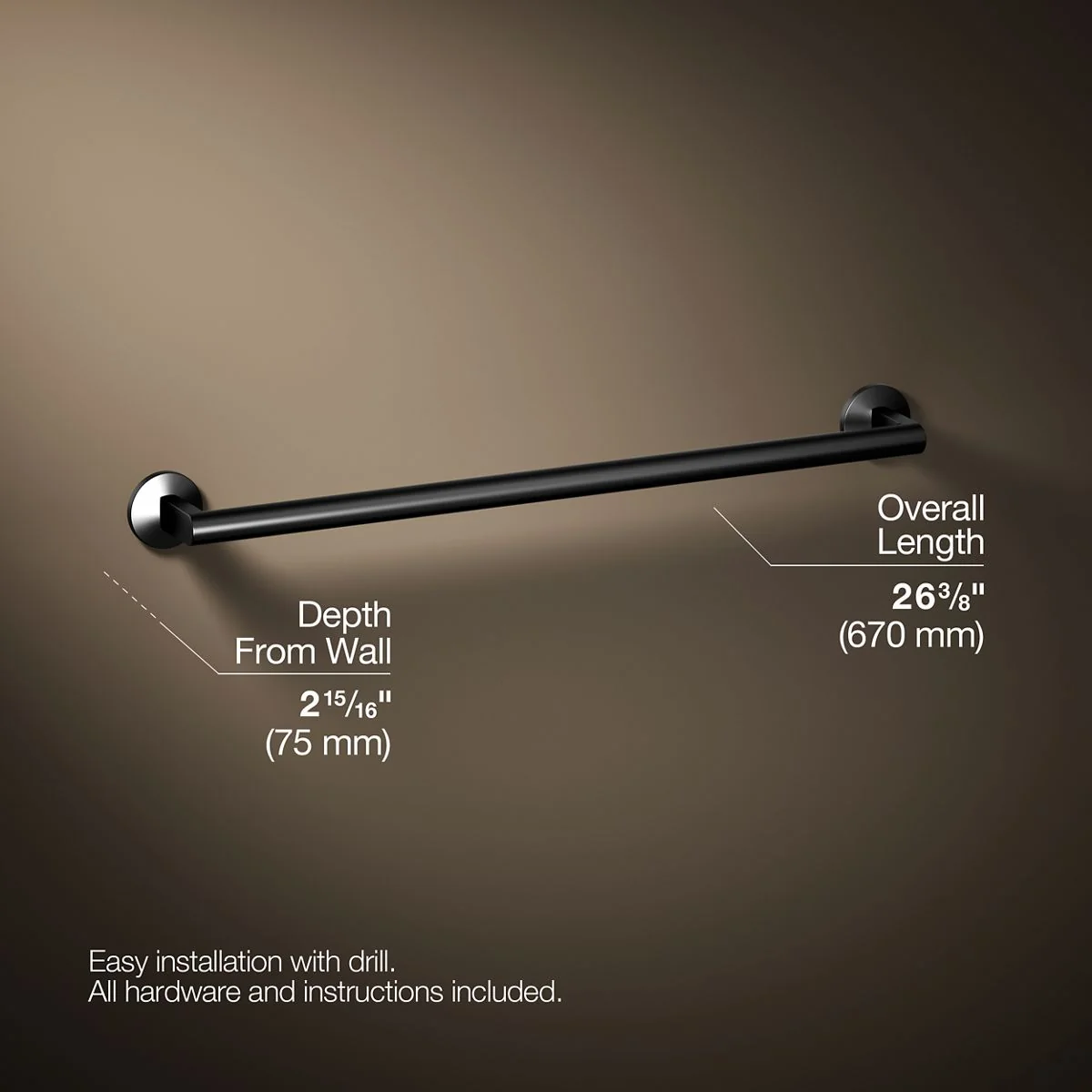 KOHLER K-78373 Components 24" towel bar - Image 25