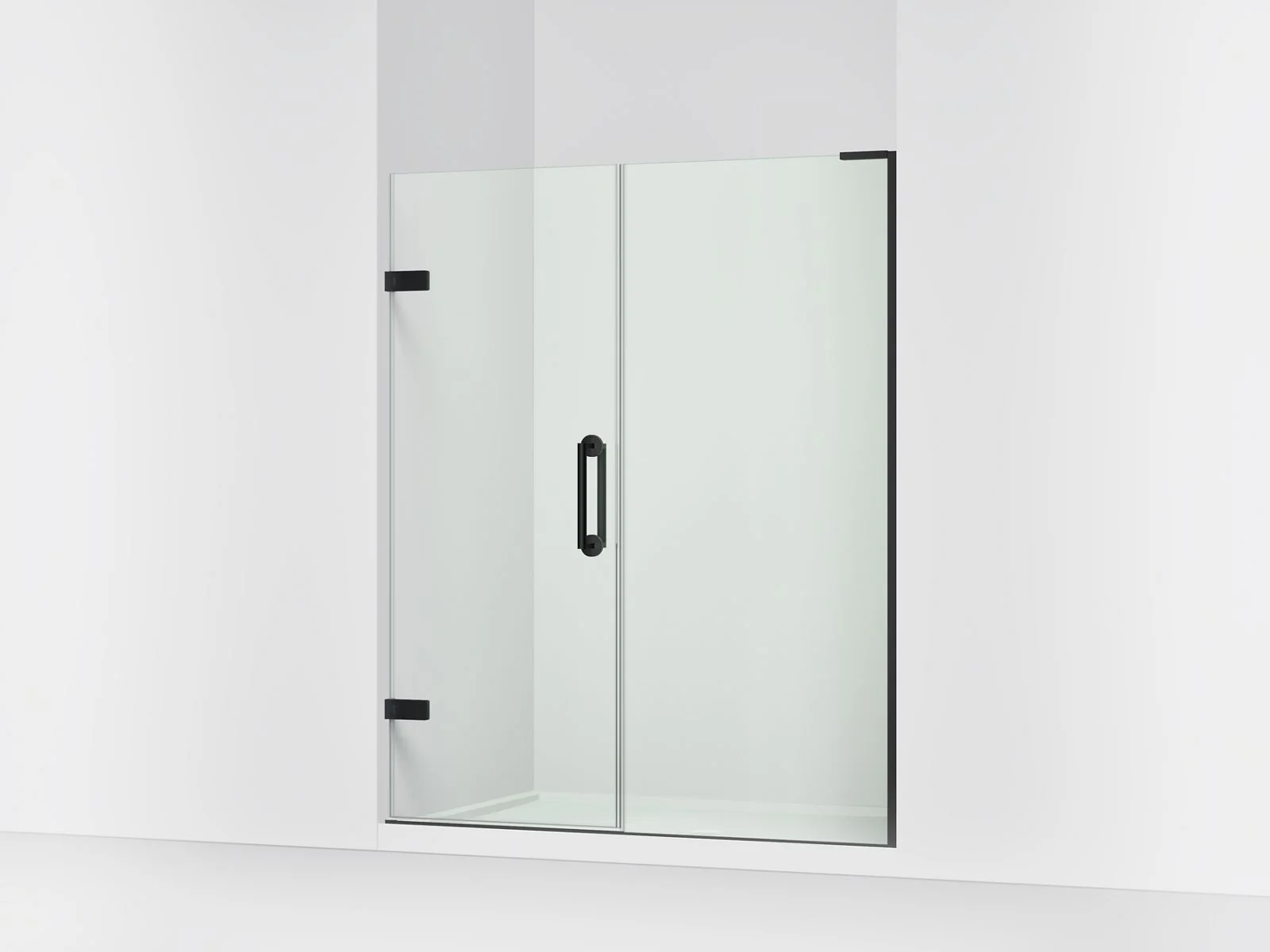 KOHLER K-27619-10L Components Frameless pivot shower door, 71-3/4" H x 58 - 58-3/4" W, with 3/8" thick Crystal Clear glass - Image 4